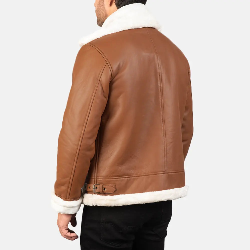 Francis B-3 Brown Leather Bomber Jacket Super Star Jacket