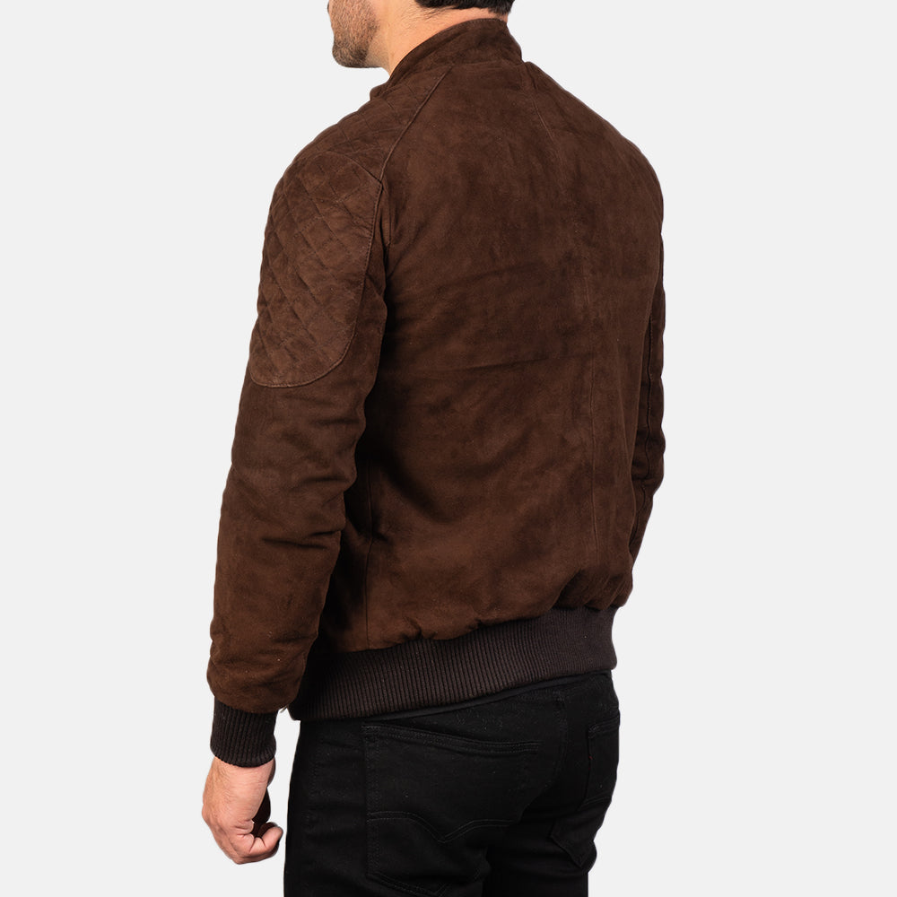 Sven Mocha Suede Bomber Jacket Super Star Jacket
