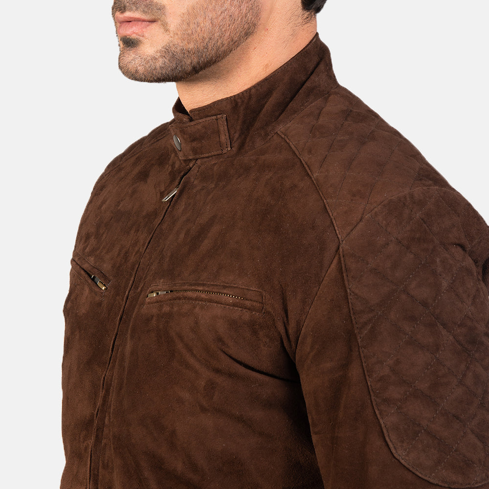 Sven Mocha Suede Bomber Jacket Super Star Jacket