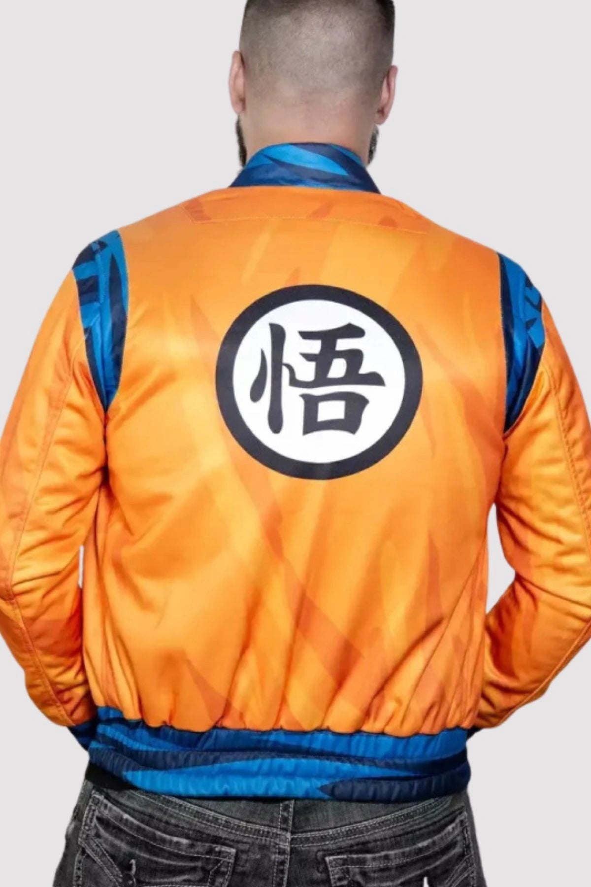 Mens Goku Anime Orange Bomber Jacket Super Star Jacket