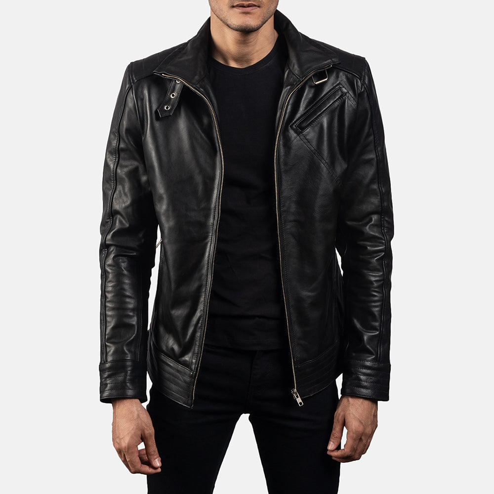 Legacy Black Leather Biker Jacket Super Star Jacket
