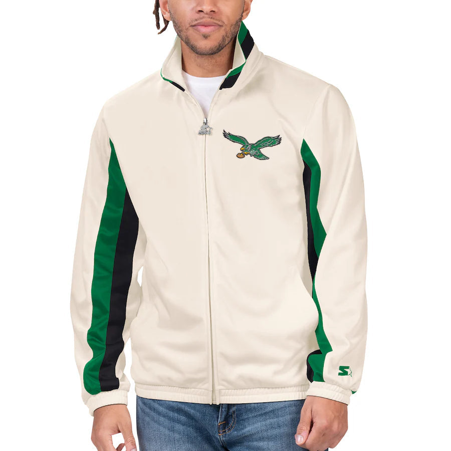 Men’s Philadelphia Eagles Starter White Rebound Track Jacket Super Star Jacket