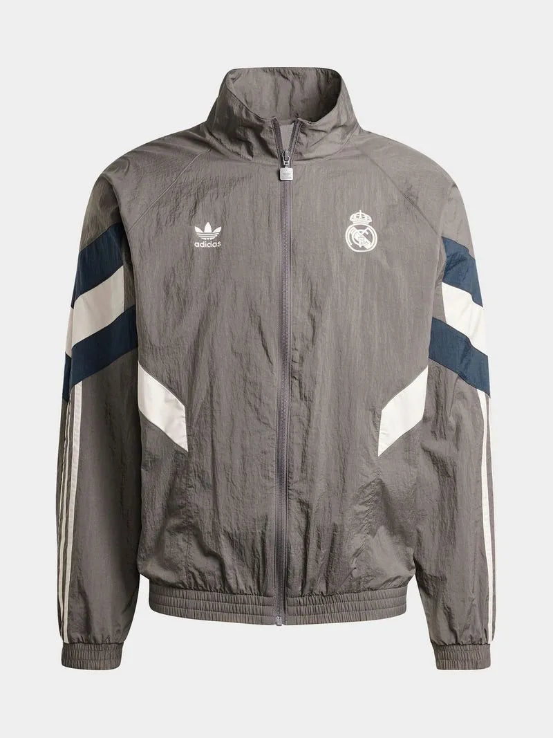 Mens adidas Real Madrid Grey Track Jacket Super Star Jacket