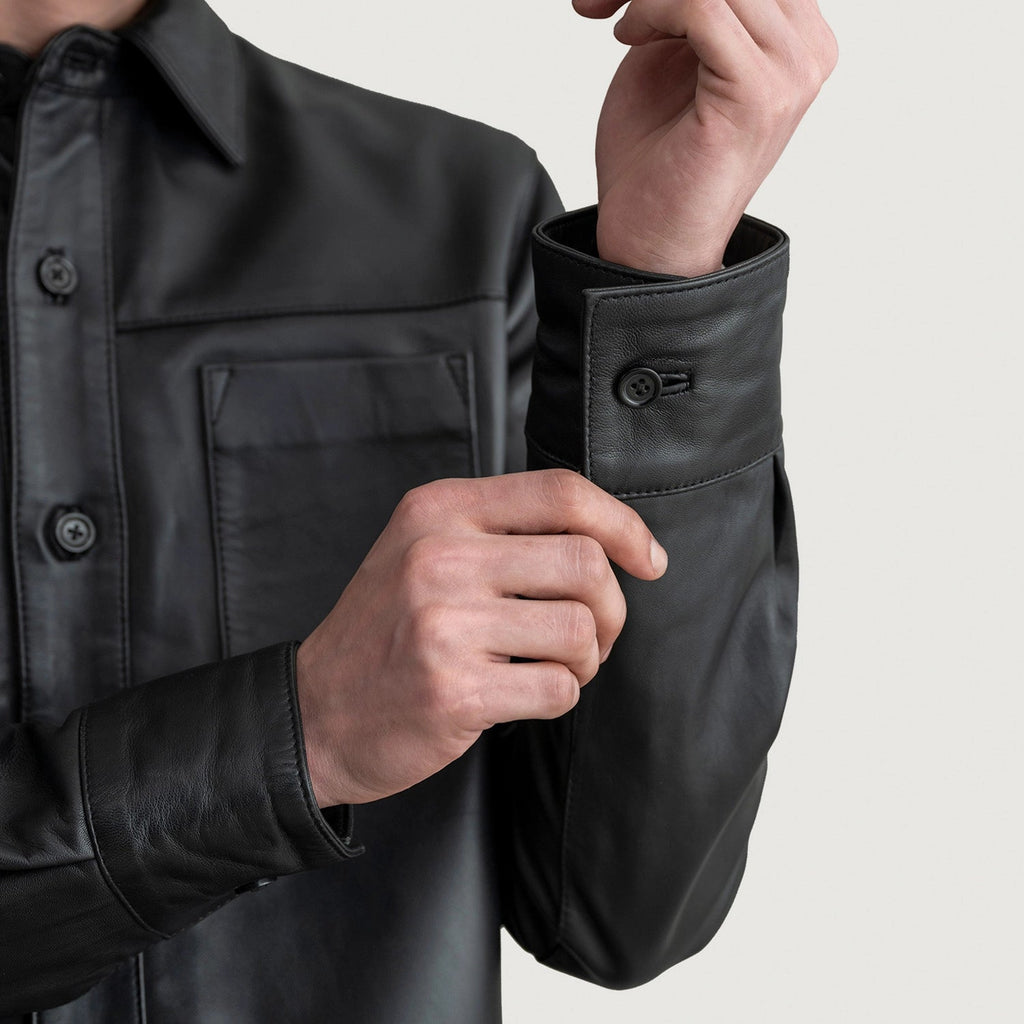 Scout Black Leather Shirt Super Star Jacket