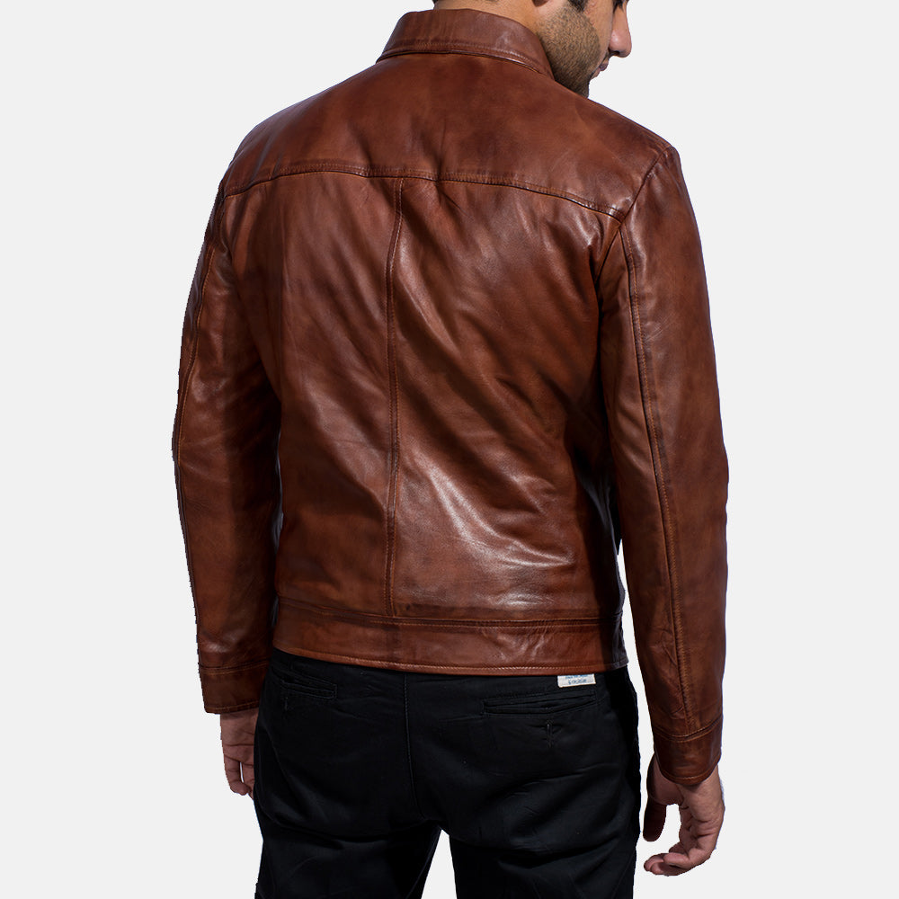 Inferno Brown Leather Jacket Super Star Jacket
