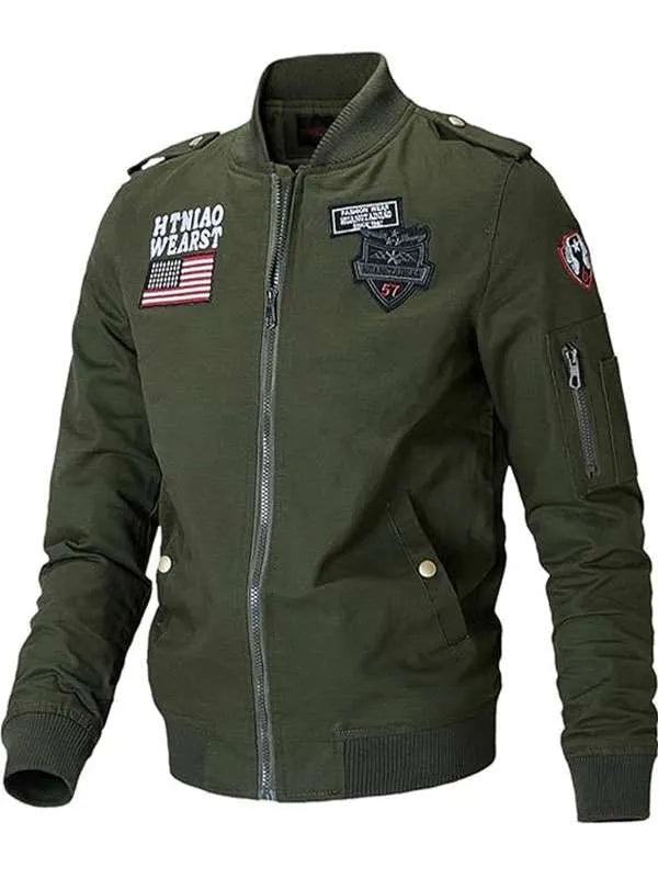 US Military Green Bomber Jacket Super Star Jacket