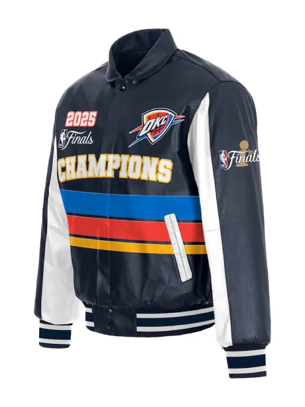 NBA Finals Champions 2025 OKC Thunder Leather Jacket Super Star Jacket