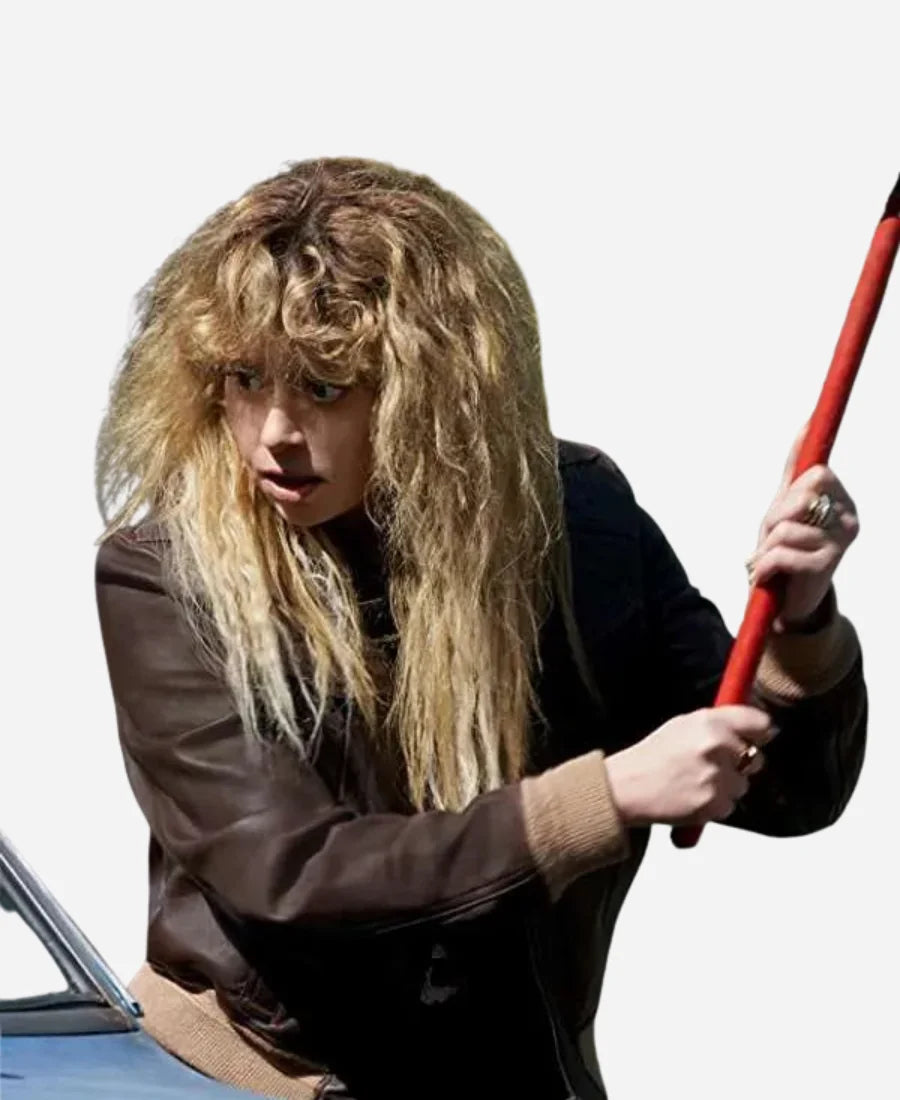 Natasha Lyonne Poker Face Bomber Leather Jacket