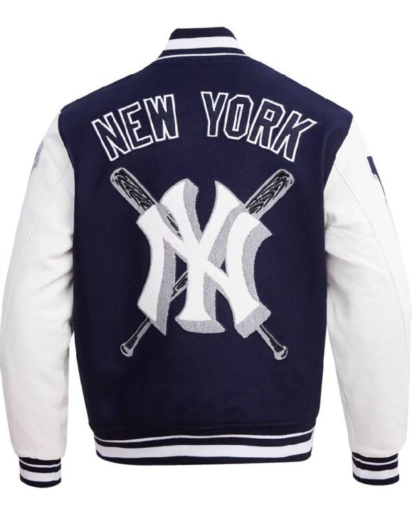 New York Yankees Mashup Wool & Leather Varsity Jacket Superstar Jacket