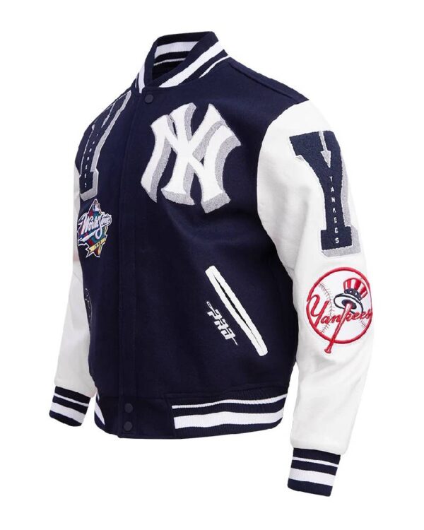 New York Yankees Mashup Wool & Leather Varsity Jacket Superstar Jacket