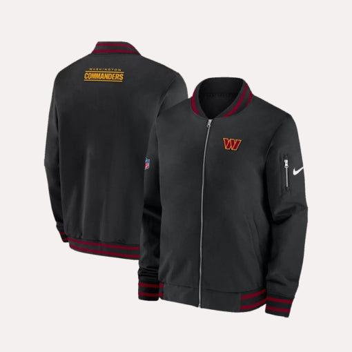 Nike Washington Commanders Bomber Jacket Black Super Star Jacket