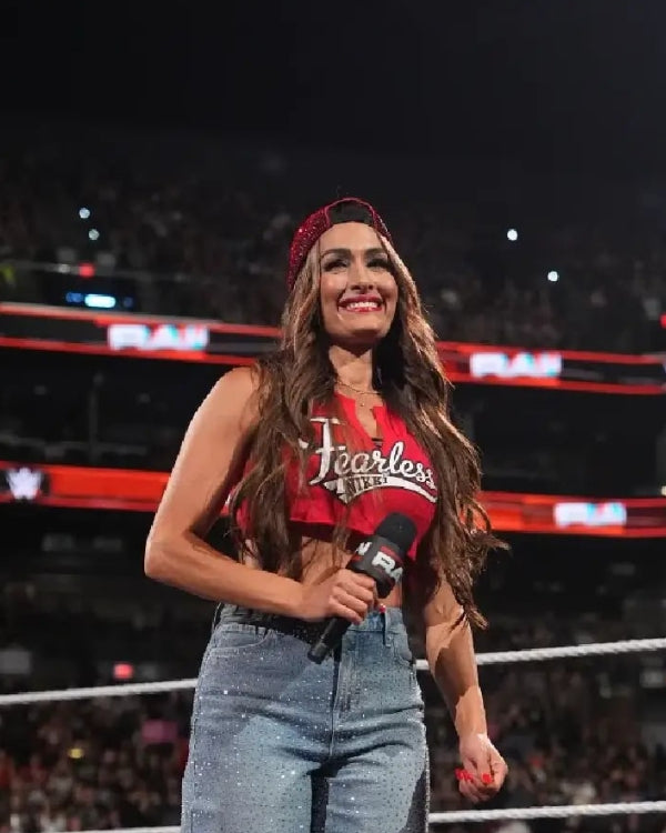Nikki Bella Monday Night RAW Fearless Nikki Red Top Super Star Jacket