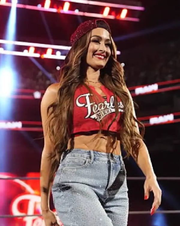 Nikki Bella Monday Night RAW Fearless Nikki Red Top Super Star Jacket