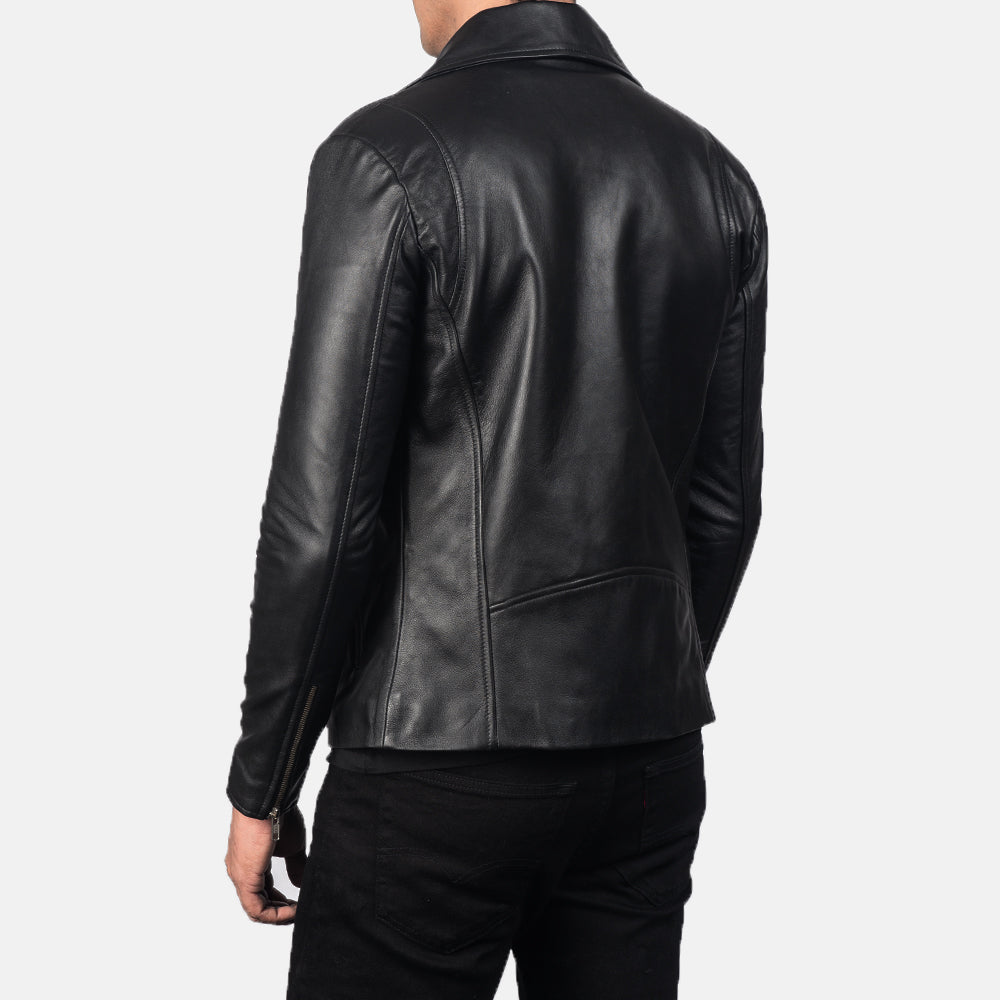 Noah Black Leather Biker Jacket Super Star Jacket