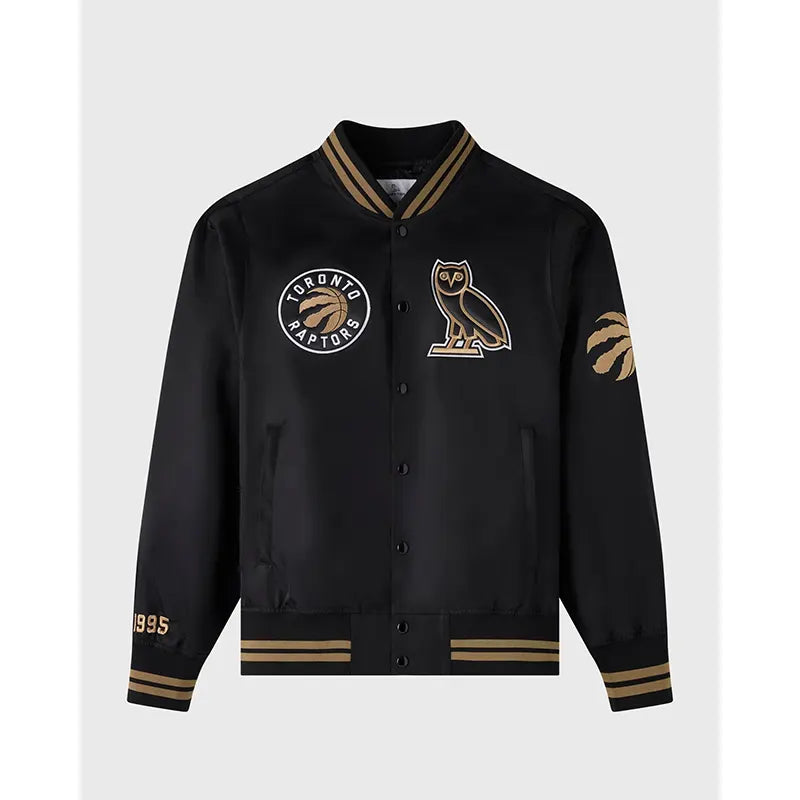 OVO x NBA Toronto Raptorst Satin Varsity Jacket Super Star Jacket