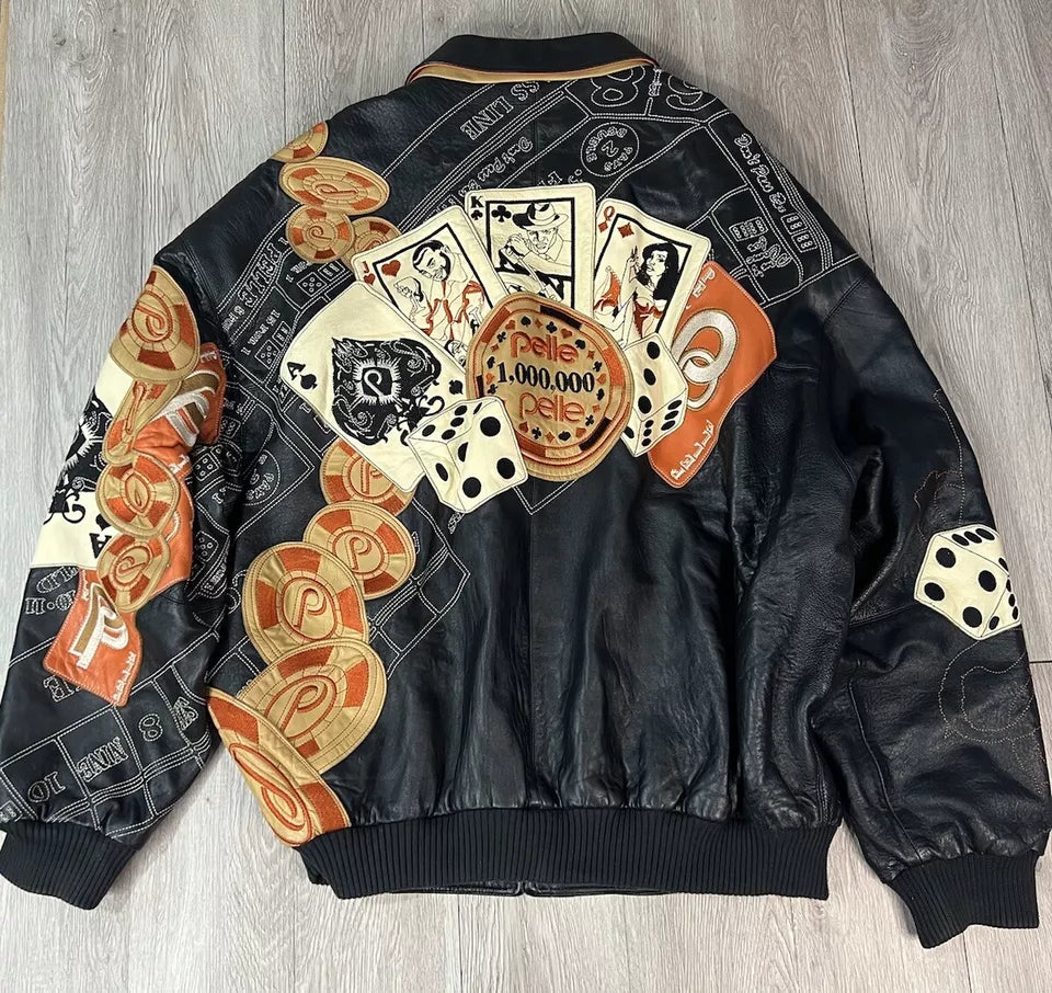 Pelle Pelle Cards and Dice Leather Jacket Super Star Jacket