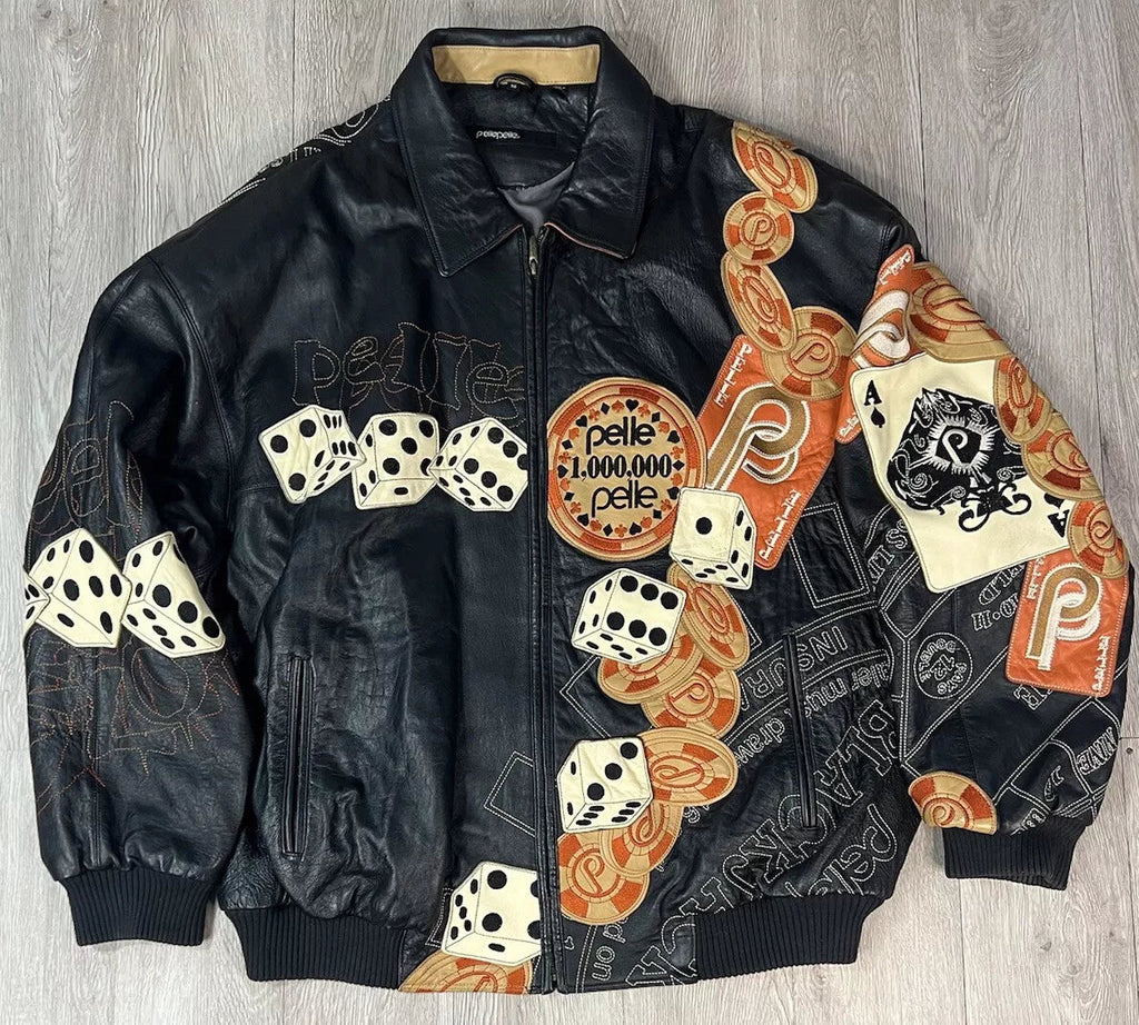 Pelle Pelle Cards and Dice Leather Jacket Super Star Jacket