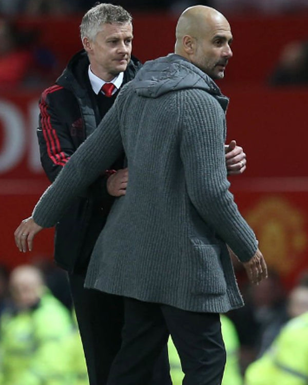 Pep Guardiola Grey Oversize Cardigan Super Star Jacket