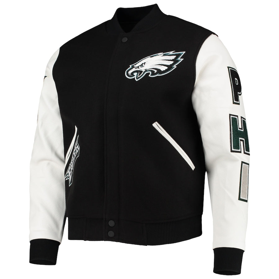 Philadelphia Eagles Pro Standard Logo Varsity Full-zip Jacket Super Star Jacket