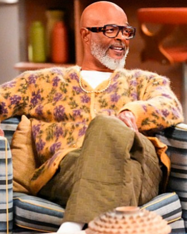 Poppas House Damon Wayans Floral Cardigan Super Star Jacket
