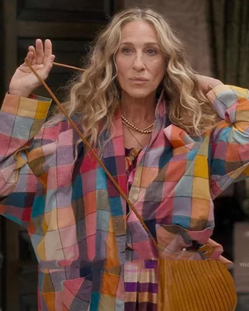And Just Like That Carrie Bradshaw Rainbow Jacket Super Star Jacket