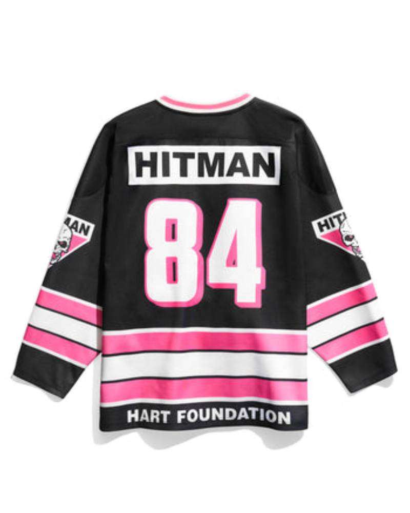 Hart Foundation Retro Hockey Jersey Super Star Jacket