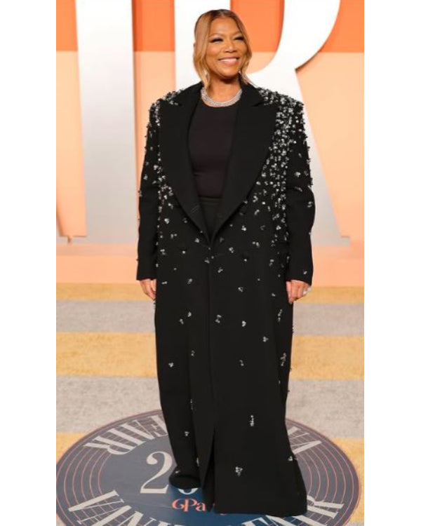 Queen Latifah 2025 Oscar Embellished Coat Super Star Jacket