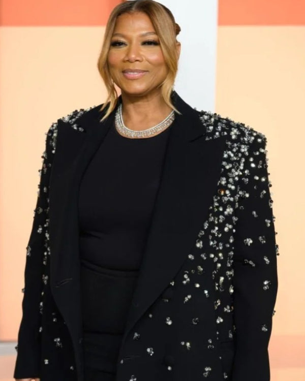 Queen Latifah 2025 Oscar Embellished Coat Super Star Jacket