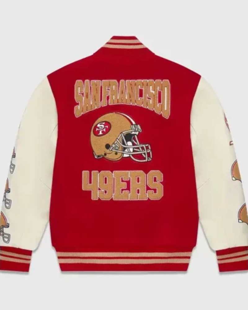 Ovo San Francisco 49ers Red And White Varsity Jacket Super Star Jacket