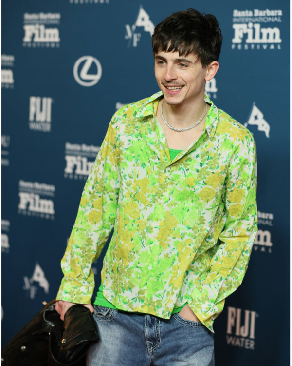 Timothée Chalamet International Film Festival Floral Shirt Super Star Jacket