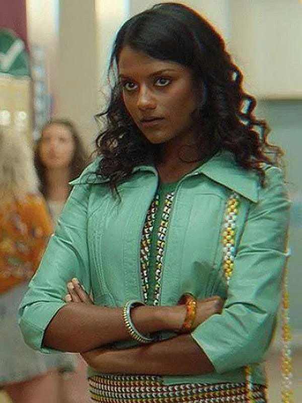 Olivia Hanan Sex Education Leather Jacket Super Star Jacket