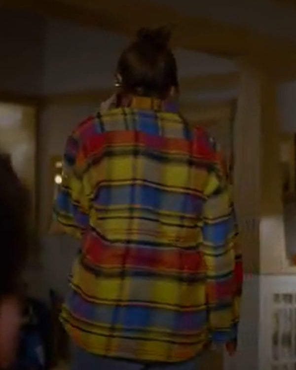 Shrinking Christa Miller Plaid Color Shirt Super Star Jacket