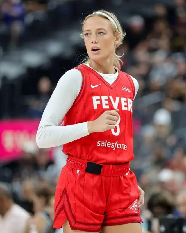 Sophie Cunningham Indiana Fever Red Jersey Super Star Jacket
