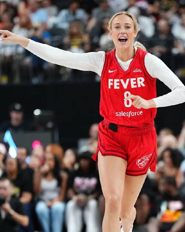 Sophie Cunningham Indiana Fever Red Jersey Super Star Jacket