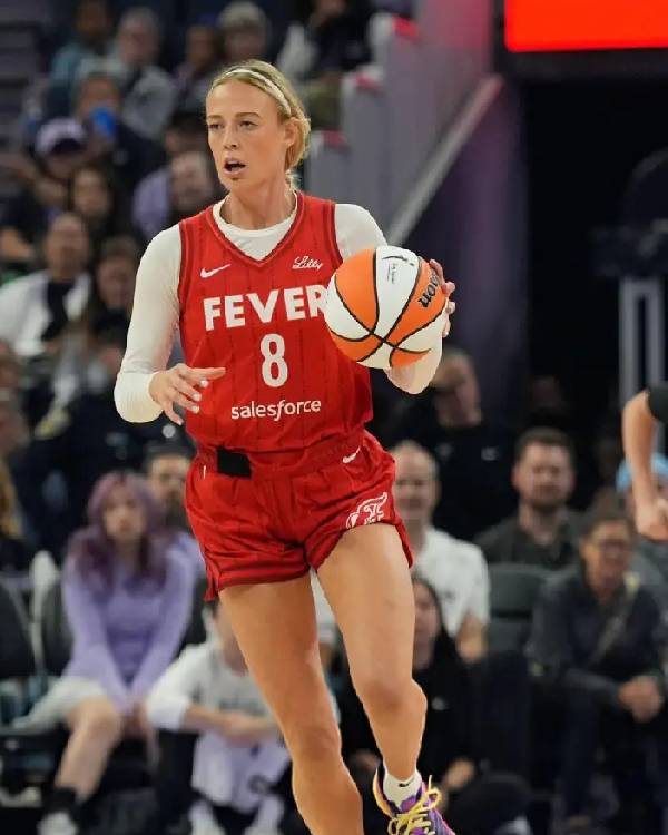 Sophie Cunningham Indiana Fever Red Jersey Super Star Jacket