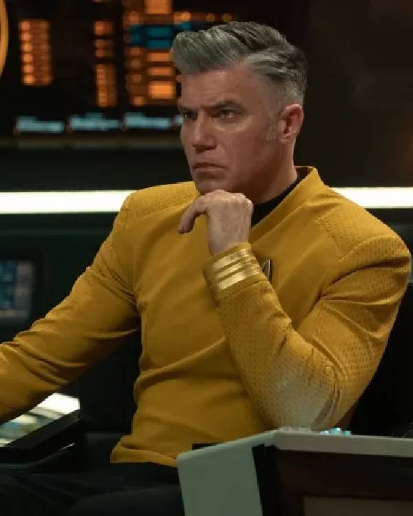 Star Trek Strange New Worlds Anson Mount Yellow Shirt Superstar Jacket