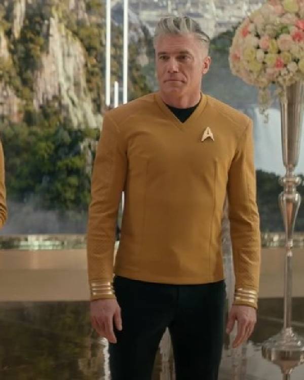 Star Trek Strange New Worlds Anson Mount Yellow Shirt Superstar Jacket