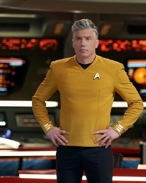 Star Trek Strange New Worlds Anson Mount Yellow Shirt Superstar Jacket