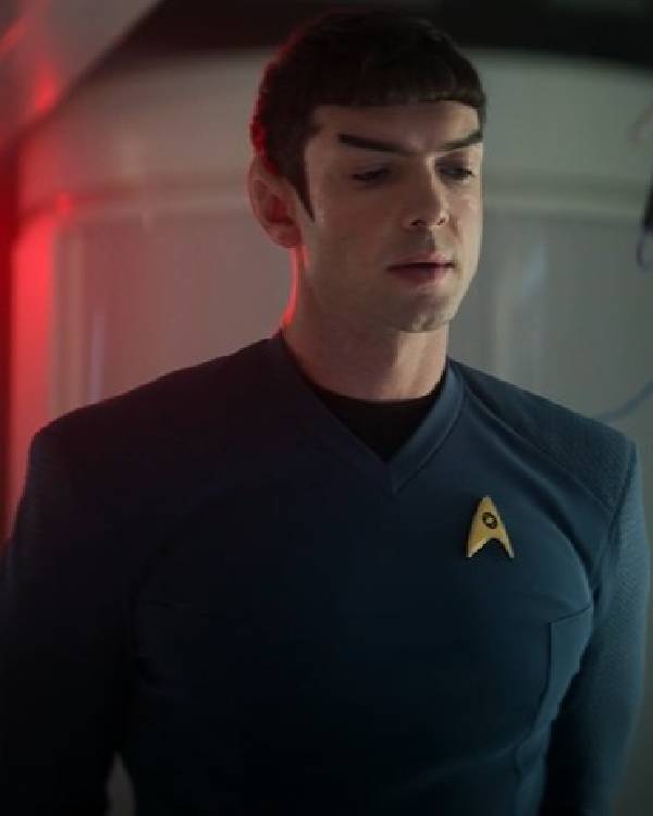 Star Trek Strange New Worlds Ethan Peck Blue Shirt Superstar Jacket