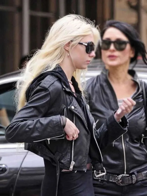 Taylor Momsen Gossip Girl Biker Leather Jacket Superstar Jacket