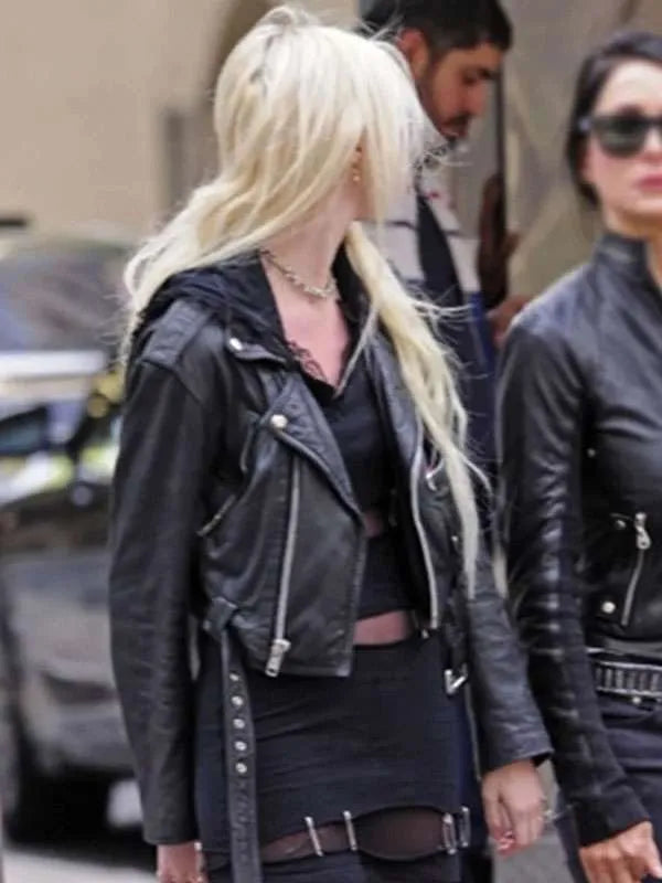 Taylor Momsen Gossip Girl Biker Leather Jacket Superstar Jacket