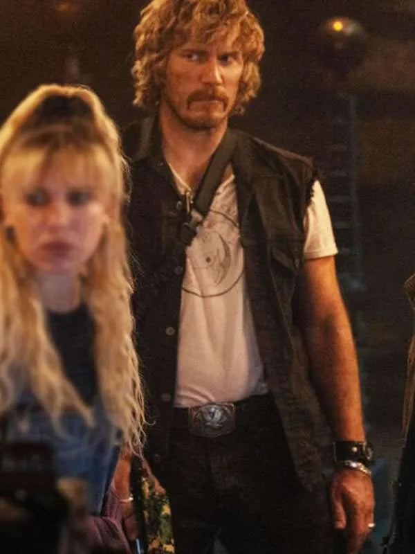 Chris Pratt The Electric State Black Vest Super Star Jacket