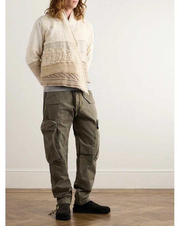The Voice S26 John Legend Patchwork Knitted Cardigan Super Star Jacket