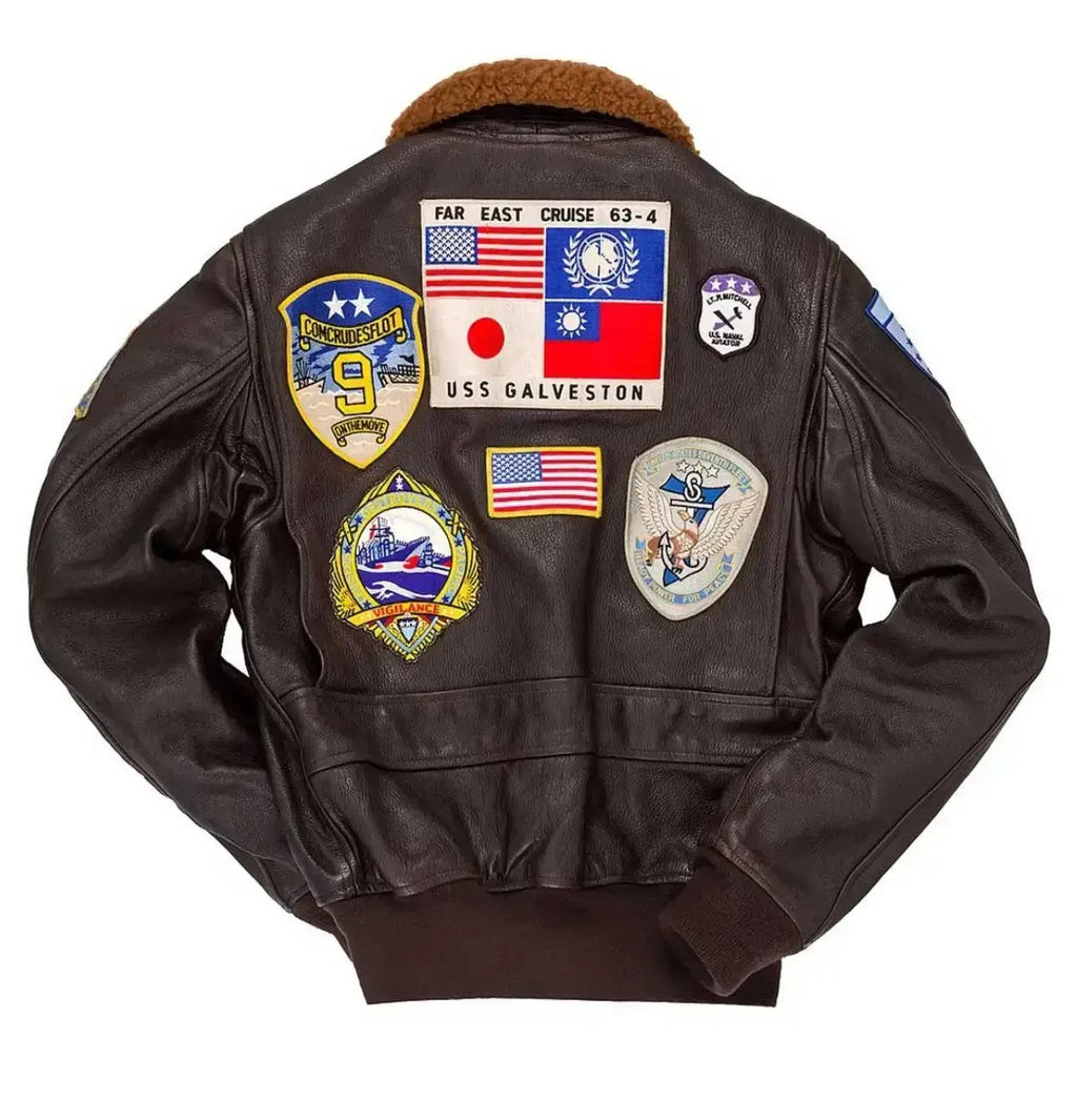 Top Gun G-1 Leather Flight Jacket Super Star Jacket