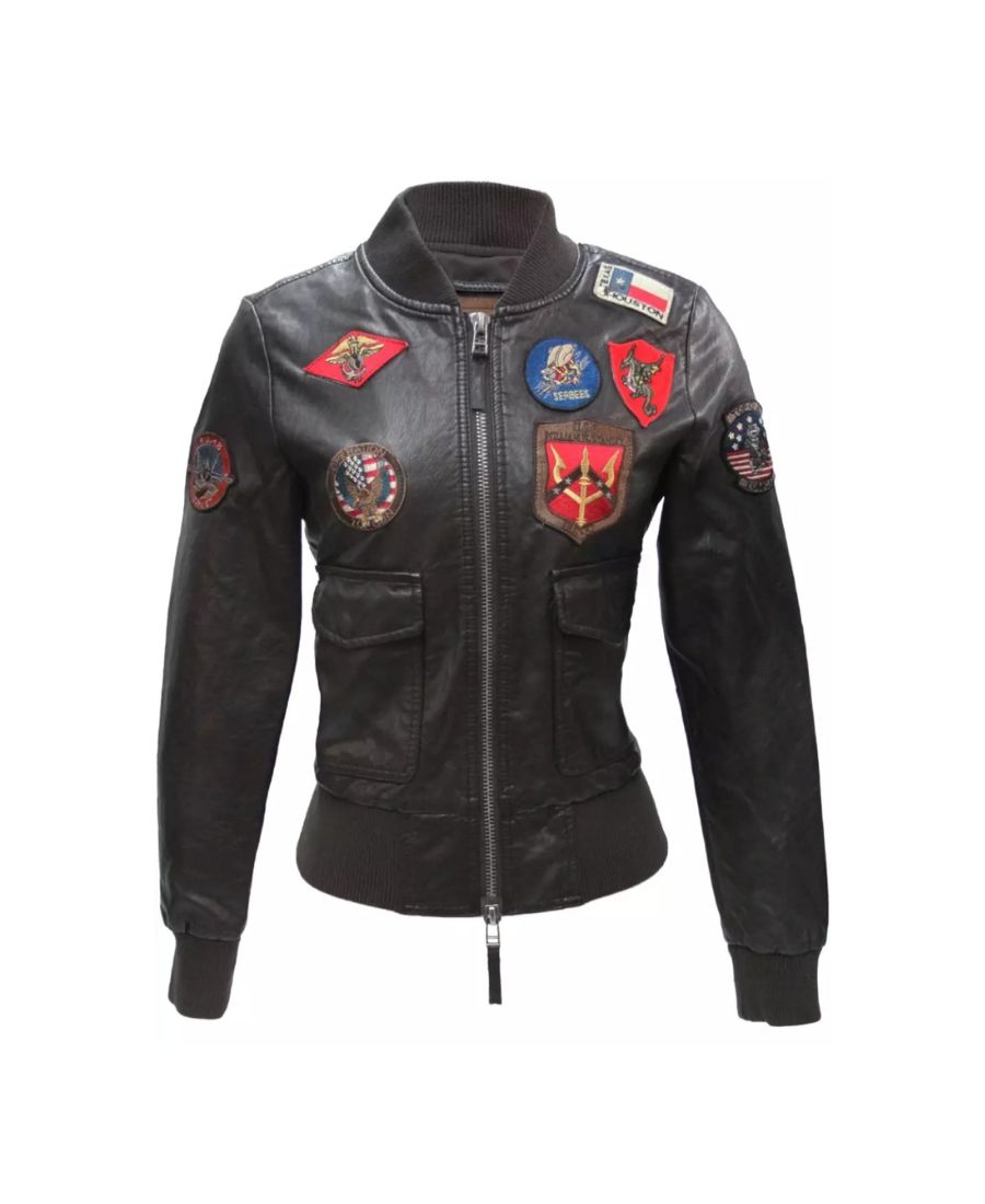 Top Gun Womens Vegan Leather Jacket Super Star Jacket