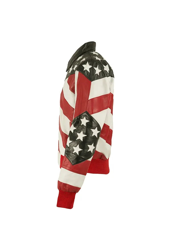 US Independence Day Bomber Leather Jacket Super Star Jacket