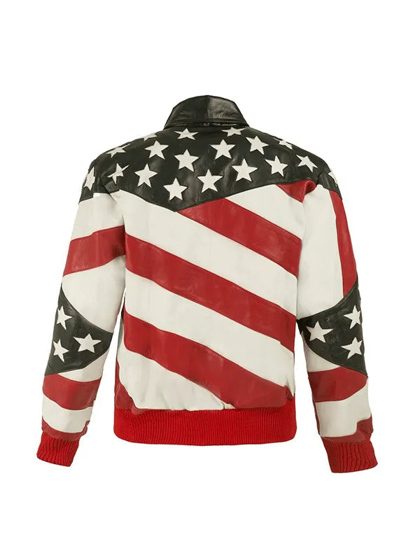 US Independence Day Bomber Leather Jacket Super Star Jacket