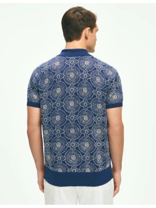 The White Lotus S03 Patrick Schwarzenegger Medallion Print Shirt Super Star Jacket