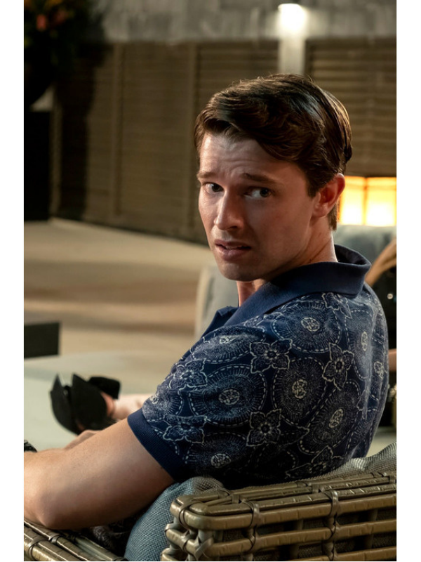 The White Lotus S03 Patrick Schwarzenegger Medallion Print Shirt Super Star Jacket