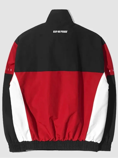 Qt8 Garments Red & Black Track Jacket Super Star Jacket
